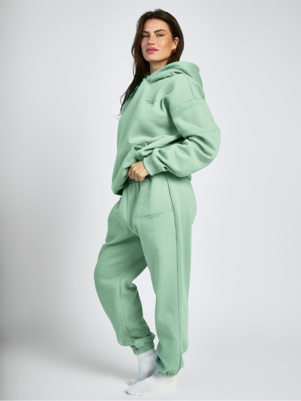Comfrt Mint Green Hoodie & Sweatpants Set Size L